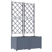 Vrtna saksija 2 pcs Svijetlo siva 80 x 40 x 143 cm Plastika