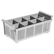 CONTACTO košara za jedilni pribor, 150 mm, dolžina: 430 mm, širina: 210 mm, siva