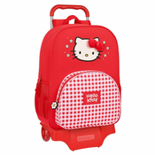 Školski Ruksak s Kotacima Hello Kitty Spring Crvena (33 x 42 x 14 cm)