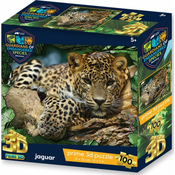 PRIME 3D Puzzle Živalski planet: Ogrožene vrste - Jaguar 3D 100 kosov