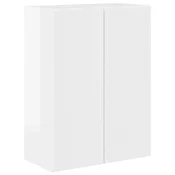 Vidaxl TV stenska omara Visok sijaj bela 59,5 x 31 x 80 cm