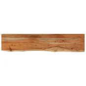 Vidaxl Stenska polica 110x20x2,5 cm pravokotna akacija naraven rob