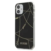Guess GUHCP12SPCUCHBK ovitek za iPhone 12 mini 5.4 Gold Chain, črn