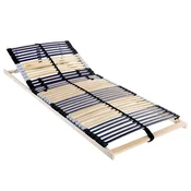 Vidaxl Lamelni podstavek Rjava 90 x 190 cm Trda bukovina