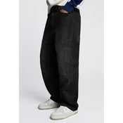 Bershka Kargo kavbojke črn denim