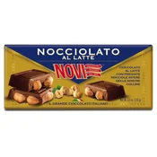 Mlečna čokolada, fina čokolada s celimi praženimi lešniki Piemont Nocciolato, Novi, 130 g