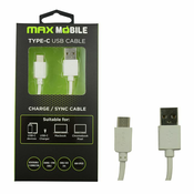 MaxMobile data kabel USB 2.0 Type C 2m: bijeli