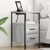Nocni ormar Siva Sonoma 30 x 48 x 61 cm Konstruirano drvo