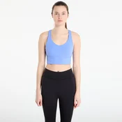 Modrček adidas 3 Stripes Studio All Me Light Support Bra Blue Fusion XL