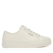 Calvin Klein Superge Vulc Flatf Lace Up Lth YW0YW01932 Bela
