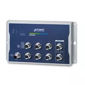 PLANET Industrial L2+ 8-Port Managed L2+ None Blue, Grey