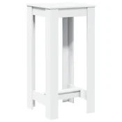 Vidaxl Barska miza bela 51x50x103,5 cm inženirski les