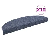 Vidaxl Preproge za stopnice, samolepilne, 10 kosov, 65x21x4 cm, modre, polkrožne, velike