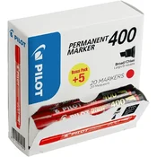 Pilot BT 400, 20 komada po pakiranju, crveni trajni marker SCA-400-20R