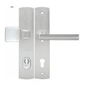Varnostna armatura TWIN ZEUS DEF (F1), Žoga/ročaj, Odprtina za cilindrični vložek PZ, Twin F1 (eloksiran aluminij - srebrna), 72 mm