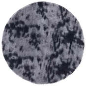 Vidaxl Visoka košata preproga NAVARRA temno siva 100x100 cm poliester