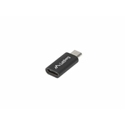 Lanberg Adapter USB-C (F) 2.0 na USB MICRO (M), črn