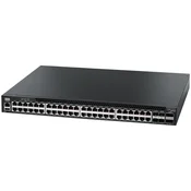 AS4610-54T, 48-Port GE RJ45 port + 4x10G SFP+, 2 port 20G QSFP+ for stacking, Broadcom Helix 4, Dual-core ARM Cortex A9 1GHz, dual 110-230VAC 150W hot
