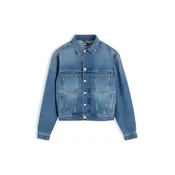 Tommy Jeans Prehodna jakna moder denim/melona/bela