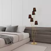 Opviq Podna lampa Bonibon-13242, 44 x 44 x 160 cm 5 x E14, Zlatne boje