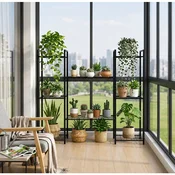 Hanah Home dekorativni stalak za biljke Koda, 125 cm, crni