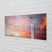 tulup.si Stenska plošča za kuhinjo Ladder sončni zahod nebo 125x50 cm