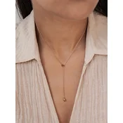 Hey Happiness Verižica Heart Lariat rožnato zlata