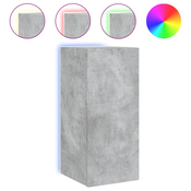 MAISON CHIC Stenska TV omarica - TV stojalo - Televizijska omarica z LED lučkami betonsko siva 30,5x35x70 cm, (21701115)
