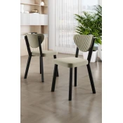HANAH HOME Set stolica (6 komada) Arfe Cream Black