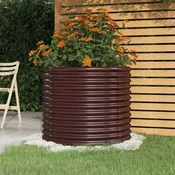 Vidaxl Visoka greda iz cinkanega jekla 80x80x68 cm rjava