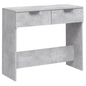 MAISON CHIC konzolna miza - miza ob steni betonsko siva 90x36x75 cm konstruiran les, (21786070)