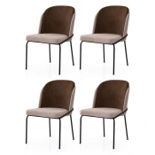 Hanah Home Set trpezarijskih stolica Dore 193 V4, 4 komada, Krem