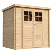 Timbela Lesena vrtna lopa - 204x142xH200 cm/2.22 m2 - Vrtna hiša z vrati na zaklepanje, s podi - TIMBELA M311F+M311G, (21823631)