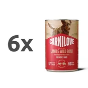 Carnilove Dog Adult konzerva, pate - jagnjetina in divja svinja - 400 g 6 x 400 g