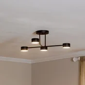 EMIBIG LIGHTING Stropna svetilka Modus 4, jeklo, štiri žarnice, GX53, črna - Dnevna soba/jedilnica - Sodobni - Kovina