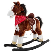 Pony gugalni konj temno rjav