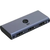 shumee ISY IHD-9200 2-v-1 HDMI stikalo srebrne barve