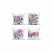 Set od 4 dekorativni premazi na jastucima Minimalisticki jastuk pokriva ljubicastu ružicastu, 45 x 45 cm