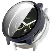 Ovitek z zaščito zaslona Techsuit Defense360 Pro za Garmin Venu 4 45mm - temno moder
