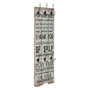 Vidaxl Stenski obešalnik s 6 kljukicami 120x40 cm
