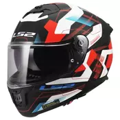 Motoristična čelada LS2 Stream II Mika (FF808), bela/modra/rdeča