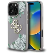shumee Ovitek Guess Grained Roses 4G za iPhone 16 Pro Max - vijoličen
