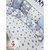 Bubamara 037 Pletenica za krevetac Trostruka, 120 cm, Siva