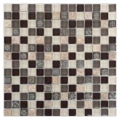 Mozaik May Crystal Mosaic Beauty Brown, (1,5x1,5 cm), sjaj i mat, dekor
