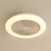 Lindby LED stropni ventilator Vedin, bel, DC, O 45 cm, RGBW - Dnevna soba/jedilnica - Sodobni - Plastika