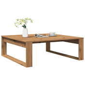 Stolic za kavu boja hrasta 100 x 100 x 35 cm konstruirano drvo