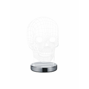 Reality Leuchten Preklopna barva svetlobe - Namizna svetilka LED Skull - Dnevna soba / jedilnica - Mladostno bivanje - krom, prozoren - Kovina