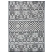 shumee vidaXL Zunanja preproga, ravno tkana, 140x200 cm, modre črte