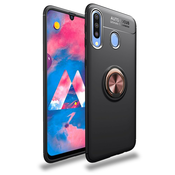 TPU gel ovitek/etui/ovitek Multi Ring za Samsung Galaxy A30 - črno-roza