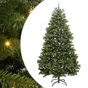 Vidaxl Umetno Zložljivo Božično Drevo 300 cm 300 LED Toplo bela PVC